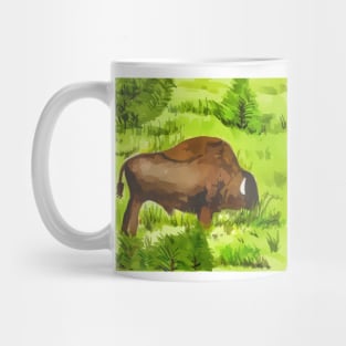 Bison as seen in Yellowstone National Park Mug